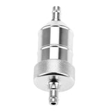 Maxbell 8mm Petrol Gas Fuel Filter Cleaner for Motorcycle Pit Dirt Bike ATV Silver
