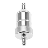 Maxbell 8mm Petrol Gas Fuel Filter Cleaner for Motorcycle Pit Dirt Bike ATV Silver