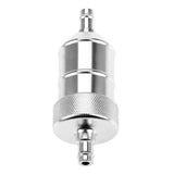 Maxbell 8mm Petrol Gas Fuel Filter Cleaner for Motorcycle Pit Dirt Bike ATV Silver