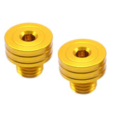 Maxbell M10 x 1.25 Clockwise Rear View Mirror Hole Plugs Screws For Honda  yellow