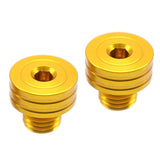 Maxbell M10 x 1.25 Clockwise Rear View Mirror Hole Plugs Screws For Honda  yellow