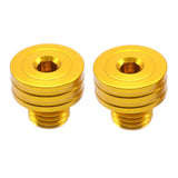 Maxbell M10 x 1.25 Clockwise Rear View Mirror Hole Plugs Screws For Honda  yellow