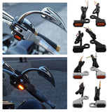 Maxbell LED Turn Signal Indicator Light for Harley Sportster 883 1200 Silver Orange
