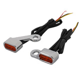 Maxbell LED Turn Signal Indicator Light for Harley Sportster 883 1200 Silver Orange