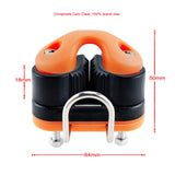 Maxbell Marine Grade Cam Cleat Fast Entry Cam Cleat for Line Sizes 3-12mm With Leading Ring