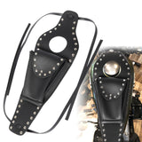 Maxbell Black PU Gas Fuel Tank Cover Panel Bag Pouch for Sportster with Rivet