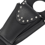 Maxbell Black PU Gas Fuel Tank Cover Panel Bag Pouch for Sportster with Rivet