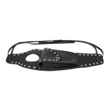 Maxbell Black PU Gas Fuel Tank Cover Panel Bag Pouch for Sportster with Rivet