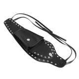 Maxbell Black PU Gas Fuel Tank Cover Panel Bag Pouch for Sportster with Rivet