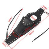 Maxbell Black PU Gas Fuel Tank Cover Panel Bag Pouch for Sportster with Rivet