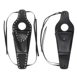 Maxbell Black PU Gas Fuel Tank Cover Panel Bag Pouch for Sportster with Rivet
