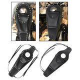 Maxbell Black PU Gas Fuel Tank Cover Panel Bag Pouch for Sportster with Rivet