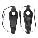 Maxbell Black PU Gas Fuel Tank Cover Panel Bag Pouch for Sportster with Rivet