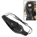 Maxbell Black PU Gas Fuel Tank Cover Panel Bag Pouch for Sportster with Rivet