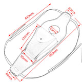 Maxbell Black PU Gas Fuel Tank Cover Panel Bag Pouch for Sportster No Rivet