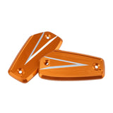 Maxbell 1 Pair Front Brake Fluid Reservoir Cover Fit for HAYABUSA GSX1300R 2021-2022 Orange