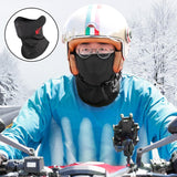 Maxbell Winter Half Face Mask Windproof for Motorcycle Cycling Black Red