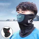 Maxbell Winter Half Face Mask Windproof for Motorcycle Cycling Black Red