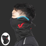 Maxbell Winter Half Face Mask Windproof for Motorcycle Cycling Black Red