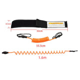Maxbell Surfboard Leash Elastic Coiled Hand Rope Strap Fits for Surfboard Longboard Orange