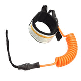 Maxbell Surfboard Leash Elastic Coiled Hand Rope Strap Fits for Surfboard Longboard Orange