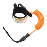 Maxbell Surfboard Leash Elastic Coiled Hand Rope Strap Fits for Surfboard Longboard Orange