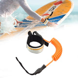 Maxbell Surfboard Leash Elastic Coiled Hand Rope Strap Fits for Surfboard Longboard Orange