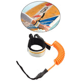 Maxbell Surfboard Leash Elastic Coiled Hand Rope Strap Fits for Surfboard Longboard Orange