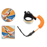Maxbell Surfboard Leash Elastic Coiled Hand Rope Strap Fits for Surfboard Longboard Orange