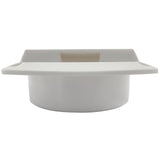 Maxbell Rectangle Air Hose thru Vent 5" Air Exhaust ABS Plastic for Boat White Vent
