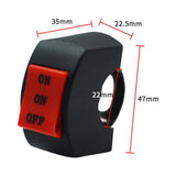 Maxbell Motorcycle Headlight Switch 7/8 inch 22mm Handlebar Toggle Switch