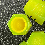 Maxbell 4 Pieces Dust Caps Fluorescent Leakproof Tire Valve Stem Caps for Bike Yellow