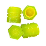 Maxbell 4 Pieces Dust Caps Fluorescent Leakproof Tire Valve Stem Caps for Bike Yellow