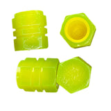 Maxbell 4 Pieces Dust Caps Fluorescent Leakproof Tire Valve Stem Caps for Bike Yellow