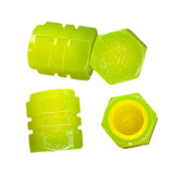 Maxbell 4 Pieces Dust Caps Fluorescent Leakproof Tire Valve Stem Caps for Bike Yellow