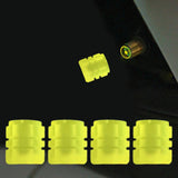 Maxbell 4 Pieces Dust Caps Fluorescent Leakproof Tire Valve Stem Caps for Bike Yellow
