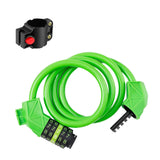 Maxbell Secure Bicycle Lock Cable 3 Feet Rustproof Coiled for Road Bike Fence Green