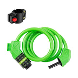 Maxbell Secure Bicycle Lock Cable 3 Feet Rustproof Coiled for Road Bike Fence Green