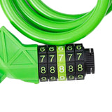 Maxbell Secure Bicycle Lock Cable 3 Feet Rustproof Coiled for Road Bike Fence Green