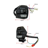 Maxbell 2Pcs 22mm Motorcycle Handlebar Switches Replaces 12V for LC135 Black