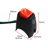 Maxbell Motorcycle Modification Start Ignition Switch Handlebar Mount Durable Sturdy