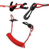 Maxbell Motorboat Kill Switch Key Lanyard Cord with Clip Hook for Boat Durable
