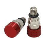 Maxbell 2 Pieces M5 0.8mm Fork Air Bleeder Pressure Valve for Motorbike Durable Red