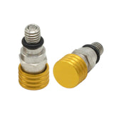 Maxbell 2 Pieces M5 0.8mm Fork Air Bleeder Pressure Valve for Motorbike Durable Gold
