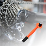 Maxbell Motorcycle Chain Cleaning Brush Chain Cleaning Brush for Mountain Bike Orange
