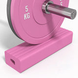 Maxbell Foam Rubber Barbell Cushion Pads Holder Equipment for Home, Office Pink