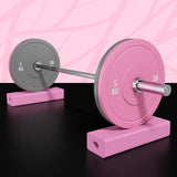 Maxbell Foam Rubber Barbell Cushion Pads Holder Equipment for Home, Office Pink