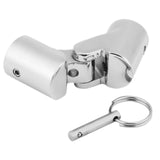 Maxbell Marine Swivel Coupling Tube Folding Deck Hinge Mount Boat Deck Hinge Yacht Diameter 25mm