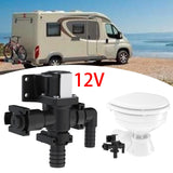 Maxbell Solenoid Valve Siphon Breaker Parts Easy Installation for Marine Toilet 12V