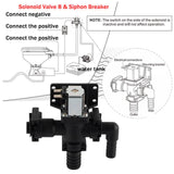 Maxbell Solenoid Valve Siphon Breaker Parts Easy Installation for Marine Toilet 12V